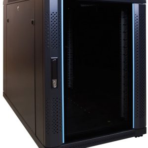 15U mini server rack with glass door 600x1000x860mm (WxDxH)