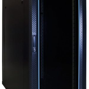 27U server rack with glass door 600x1000x1400mm (WxDxH)