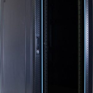 32U server rack with glass door 600x1000x1600mm (WxDxH)