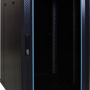 18U server rack with glass door 600x600x1000mm (WxDxH)