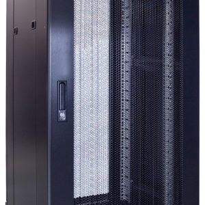 22U server rack with perforated door 600x600x1200mm (WxDxH)