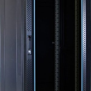 32U server rack with glass door 600x600x1600mm (WxDxH)