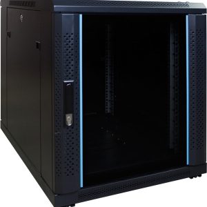 12U mini server rack with glass door 600x800x720mm (WxDxH)