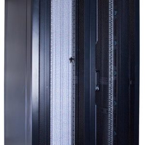 42U server rack with perforated split doors front and back 800x1000x2000mm (WxDxH)