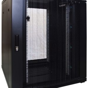 18U server rack with perforated door 800x800x1000mm (WxDxH)