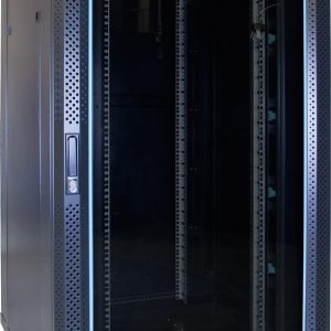 27U server rack with glass door 800x800x1400mm (WxDxH)