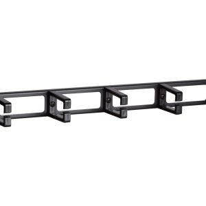 1U 19 inch metal cable tray with 5 plastic hooks