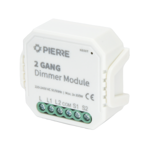 PIERRE 2 Gang Dimmer Module (no Neutral)